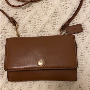 Coach wallet purse brown